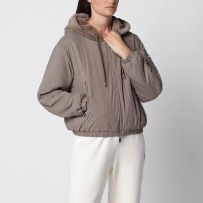 Moose Knuckles Grey Eaton Bunny Reversible Jacket In Gold