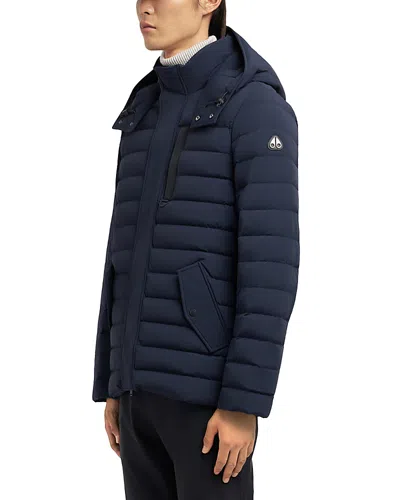 Moose Knuckles Greystone 3q Down Jacket In Blue