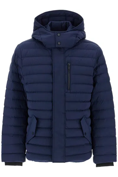 Moose Knuckles "greystone Active Flex Down Jacket In Blue