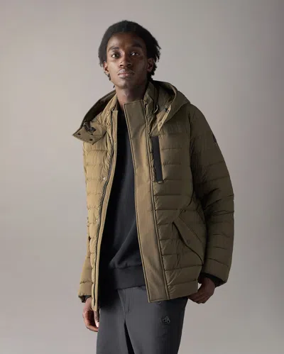 Moose Knuckles Greystone Down Jacket In Green