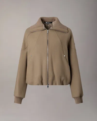 Moose Knuckles Grid 3-in-1 Wool Bomber Jacket In Ashen