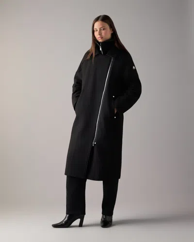 Moose Knuckles Grid 3-in-1 Wool Parka In Black