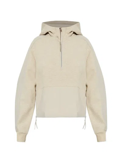 Moose Knuckles Half-zip Hoodie In Neutral