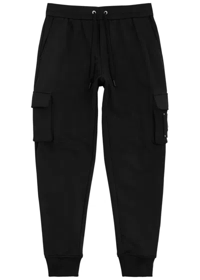 Moose Knuckles Hartsfield Cotton Cargo Sweatpants In Black