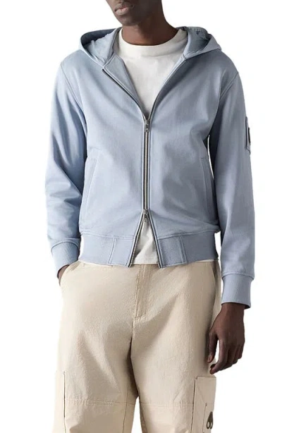 Moose Knuckles Hartsfield Cotton Zip Hoodie In Blue