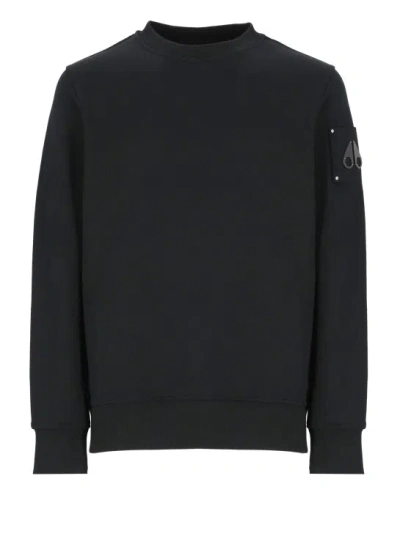 Moose Knuckles Hartsfield Crew Sweatshirt In Black