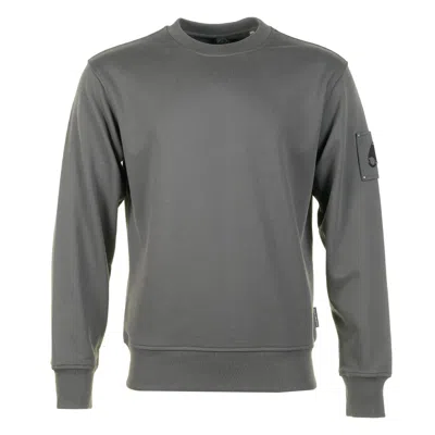 Moose Knuckles Hartsfield Crew Sweatshirt Cement 2 In Gray