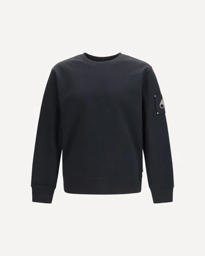 Moose Knuckles Hartsfield Crewneck Sweatshirt In Black