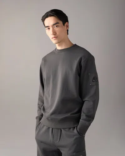 Moose Knuckles Hartsfield Crewneck Sweatshirt In Gray