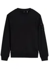 Moose Knuckles Mens Black Hartsfield Brand-motif Cotton-jersey Sweatshirt In Black