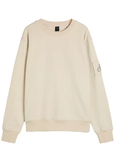 Moose Knuckles Hartsfield Logo Cotton Sweatshirt In Neutral