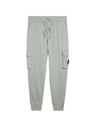 Moose Knuckles Hartsfield Tapered-leg Cotton Cargo Sweatpants In Gray
