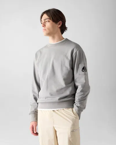Moose Knuckles Hartsfield Mens Crew Neck Sweatshirt In Gray