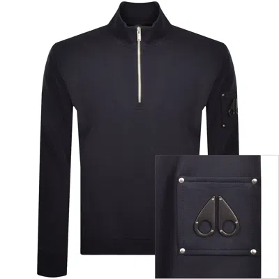 Moose Knuckles Hartsfield Qz Sweatshirt Navy In Blue