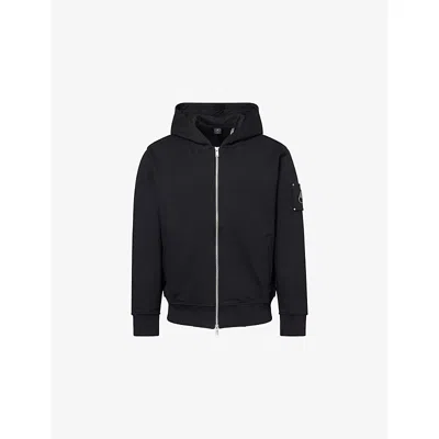Moose Knuckles Black Hartsfield Relaxed-fit Cotton-jersey Hoodie