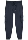 Moose Knuckles Hartsfield Tapered-leg Cotton Cargo Sweatpants In Blue
