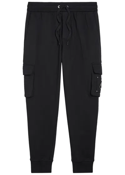 Moose Knuckles Hartsfield Tapered-leg Cotton Cargo Sweatpants In Black