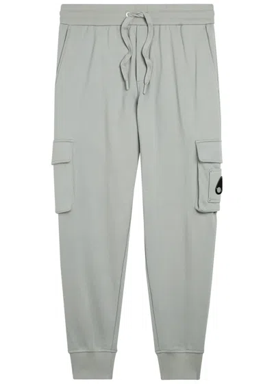 Moose Knuckles Hartsfield Tapered-leg Cotton Cargo Sweatpants In Gray