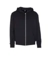 Moose Knuckles Black Cotton Blend Padded Classic Bunny Sweatshirt In Black