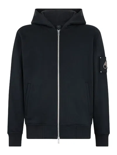Moose Knuckles Hartsfield Zip-up Hoodie Clothing In Black