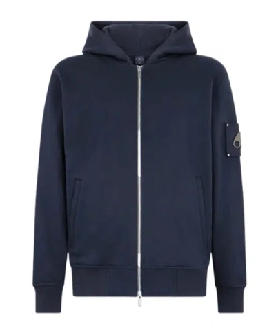 Moose Knuckles Hartsfield Zip-up Hoodie In Blue