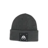Moose Knuckles Logo-plaque Wool Beanie In Gray