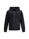 Moose Knuckles Hooded Padded Jacket In Black