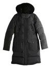 Moose Knuckles Hooded Coat In Black
