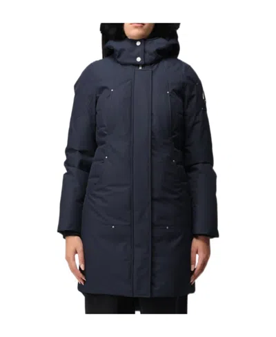 Moose Knuckles Hooded Cotton Suit With Long Sleeves In Black