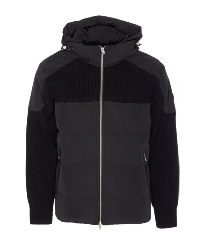 MOOSE KNUCKLES RIBBED-PANEL QUILTED PADDED JACKET