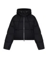 Moose Knuckles Hooded Down Jacket In Black