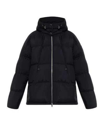 Moose Knuckles Hooded Down Jacket In Black