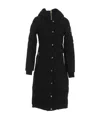 Moose Knuckles Hooded Down Jacket In Black