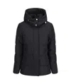 Moose Knuckles Quilted Padded Hooded Jacket With Zippered Pockets In Black