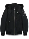 Moose Knuckles Hooded Down Jacket In Blue
