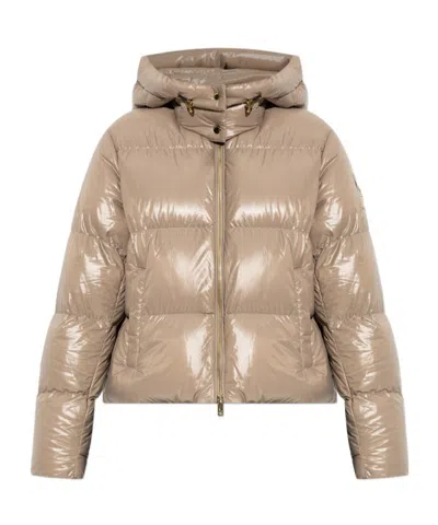 Moose Knuckles Hooded Puffer Jacket In Neutral