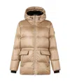 Moose Knuckles Logo-engraved Coat In Nude