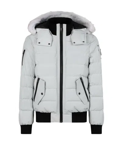 Moose Knuckles Hooded Down Jacket In White