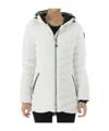 Moose Knuckles Rockcliff Midi Down Jacket In White