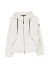 Moose Knuckles Hooded Drawstring Jacket In White