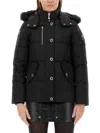 Moose Knuckles "3q Canvas Down Jacket With Shear In Black