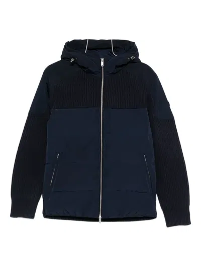Moose Knuckles Hooded Jacket In Blue