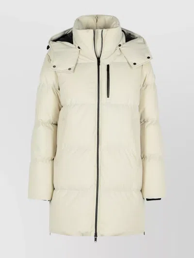 Moose Knuckles Long-sleeved Cotton Jacket In White