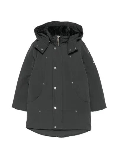Moose Knuckles Kids' Hooded Padded Coart In Gray