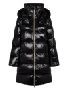 Moose Knuckles Hooded Padded Coat In Black