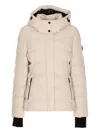 Moose Knuckles Hooded Padded Down Jacket In Neutral