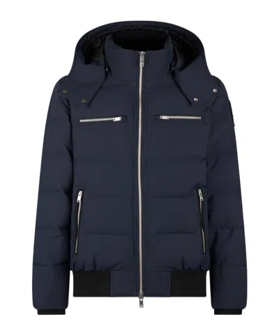 Moose Knuckles Giubbino Could Imbottito In Misto Cotone Blu Navy  Uomo In Blue