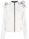 Moose Knuckles Hooded Panelled Padded Jacket In White