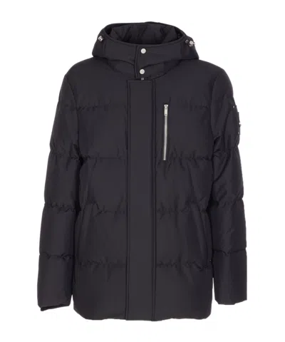 MOOSE KNUCKLES MOOSE KNUCKLES LOGO PLAQUE HOODED PUFFER JACKET