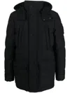 Moose Knuckles Hooded Puffer Jacket In Schwarz